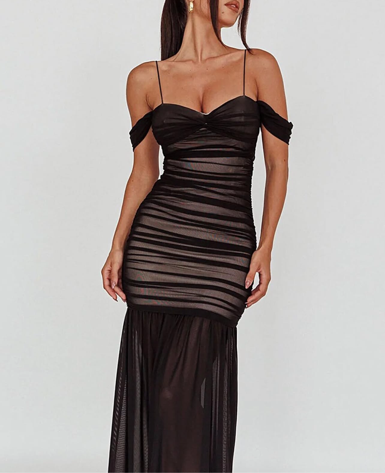 Black maxi dress