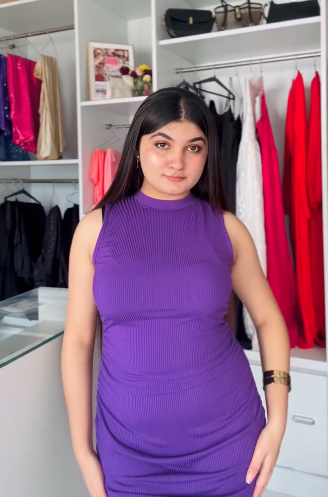 Purple maxi dress