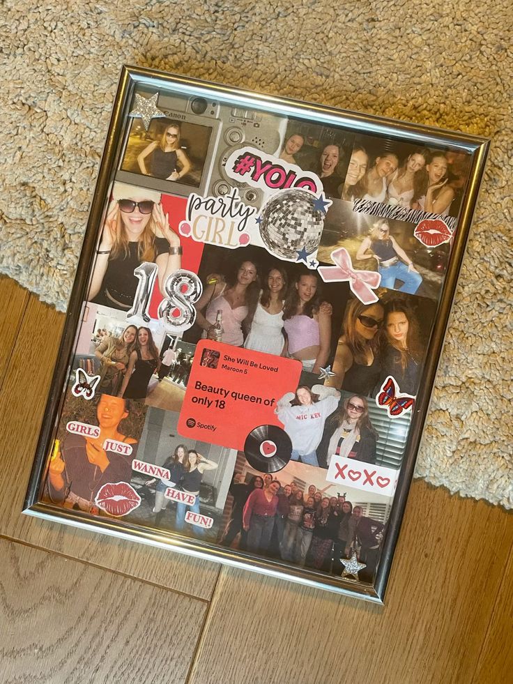 Customized Collage Photo Frame for Wall | Upload 14 Photos | Personalized Photo frame Gift for Birthdays, Anniversaries, Weddings, Couples | (A4 Size)
