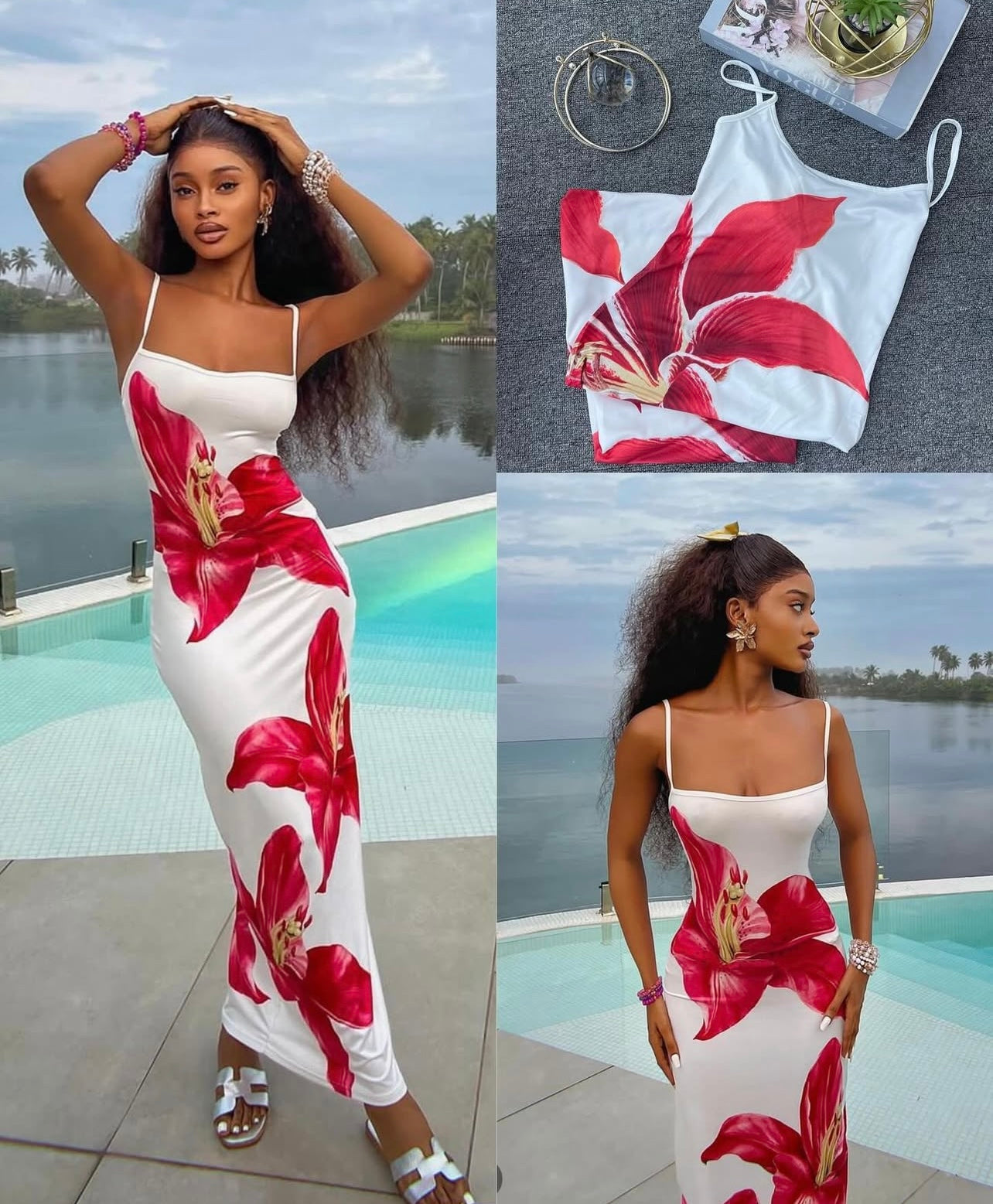 White pool dress