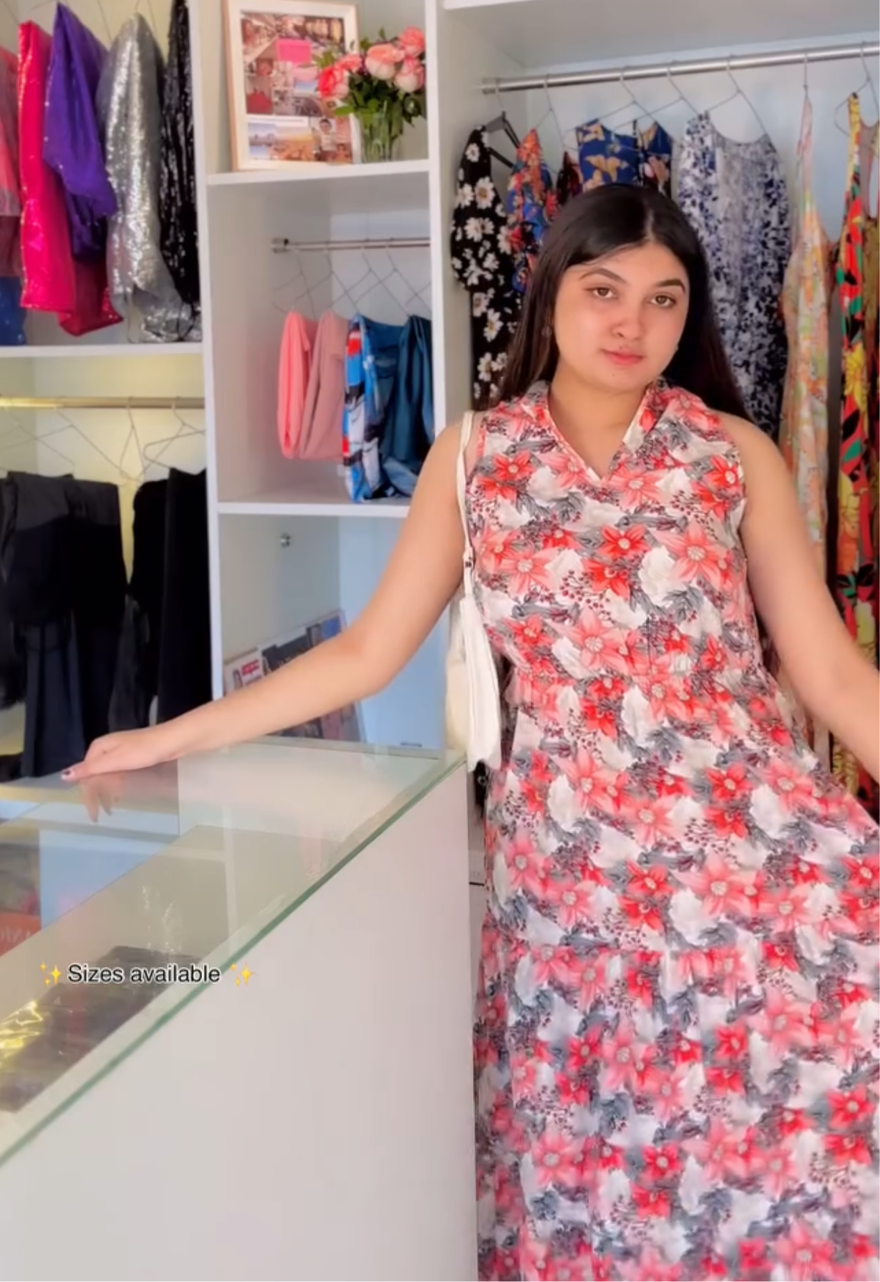 cross neck Floral dress