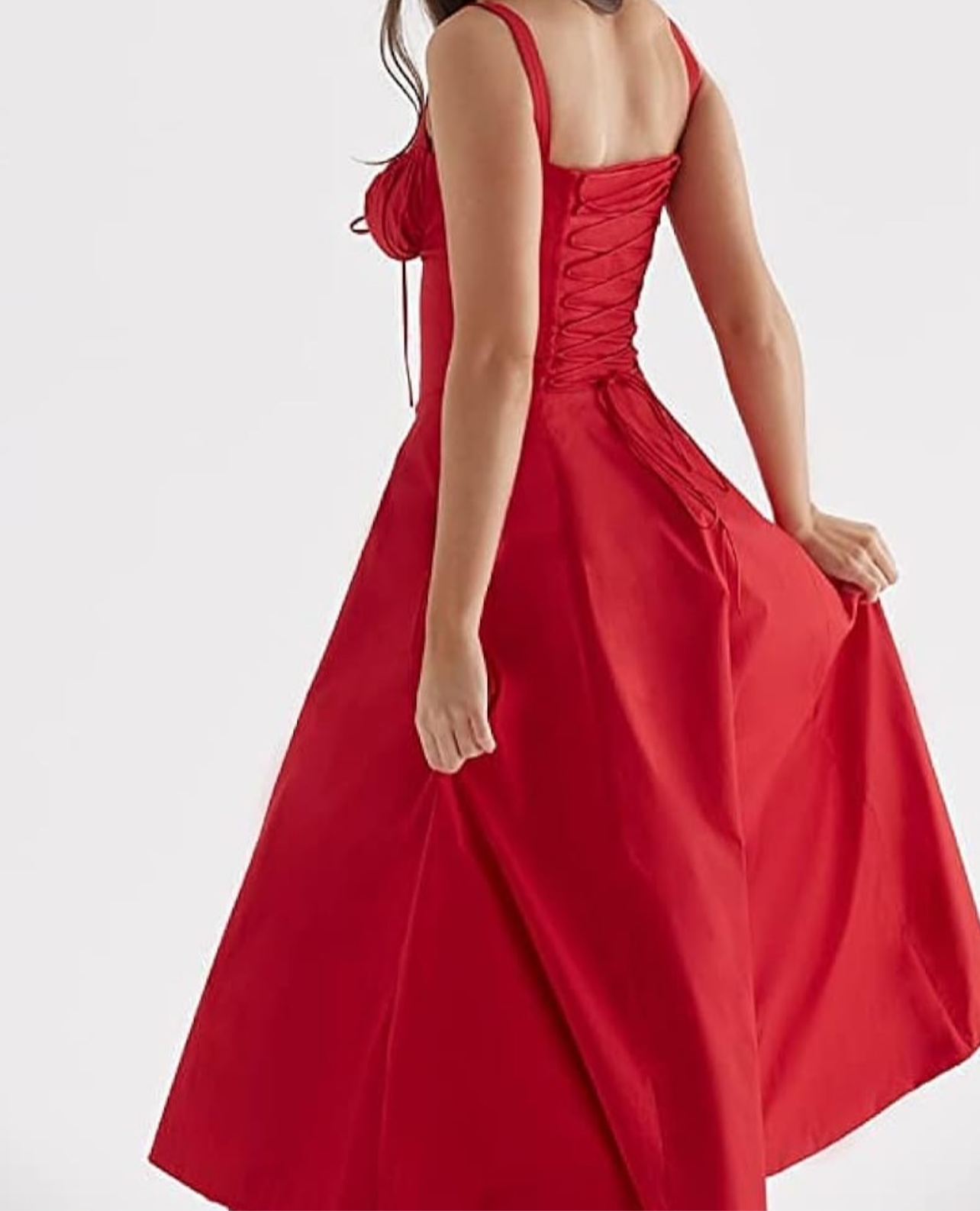 Red corset dress