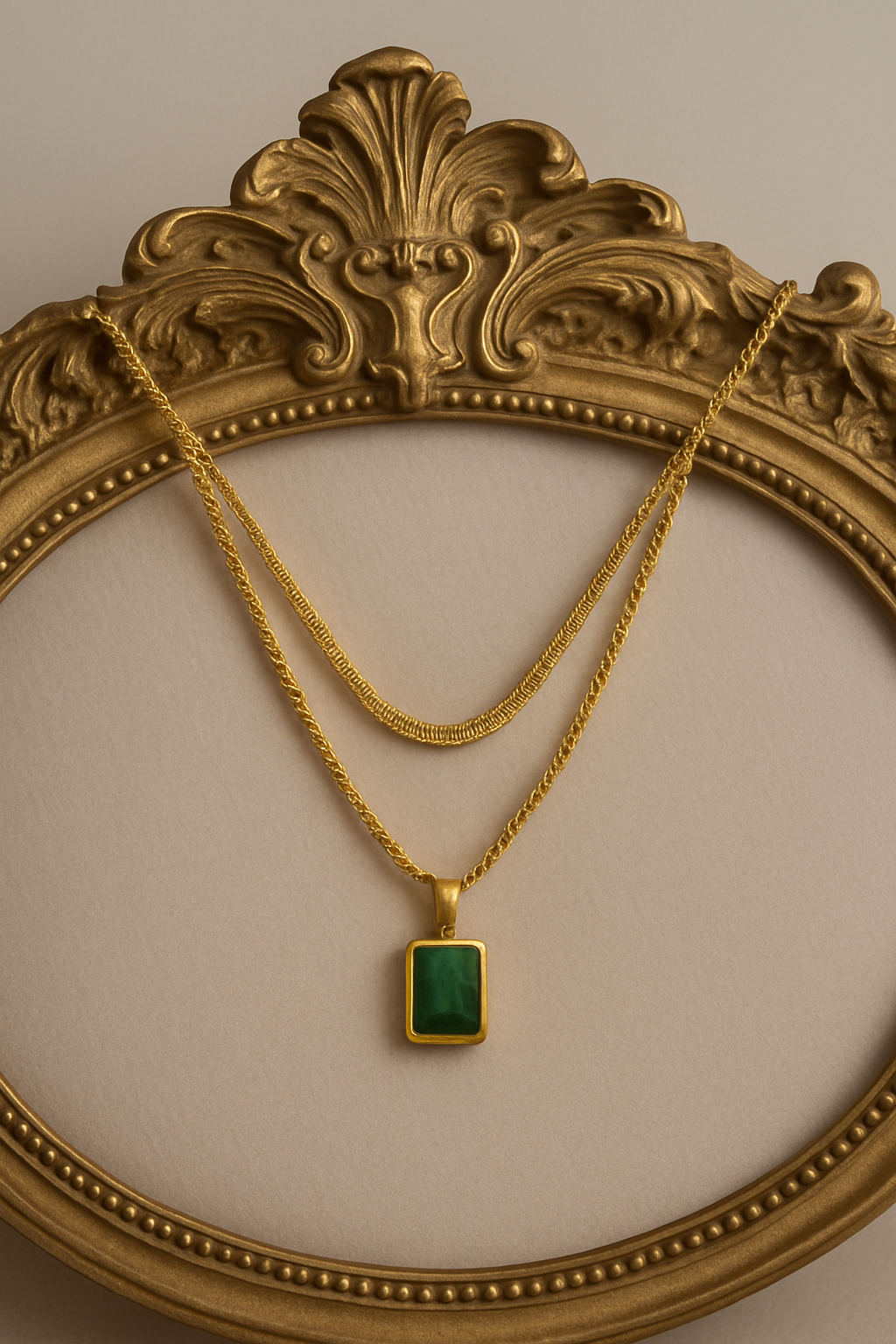 2 layered pendent necklace