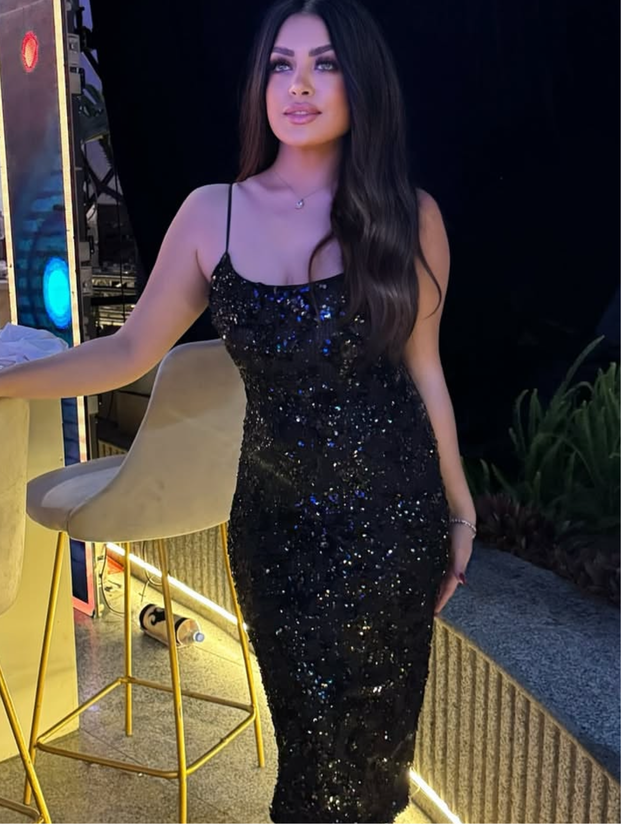 Sequenced bodycon dress