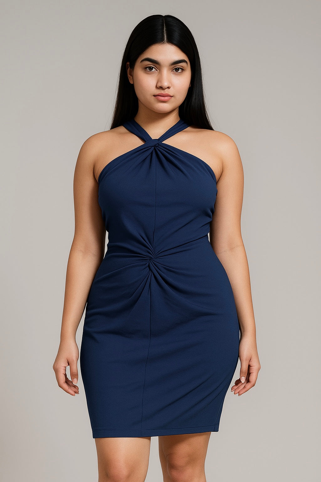 Blue midi dress