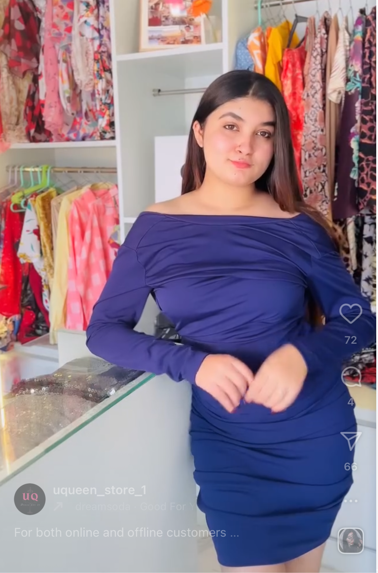 Blue mini dress