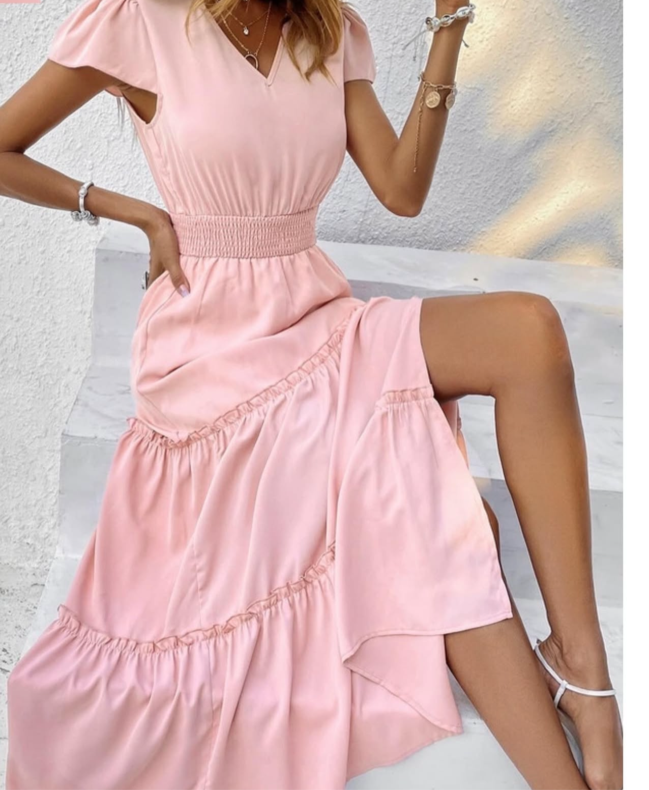 Pink maxi dress