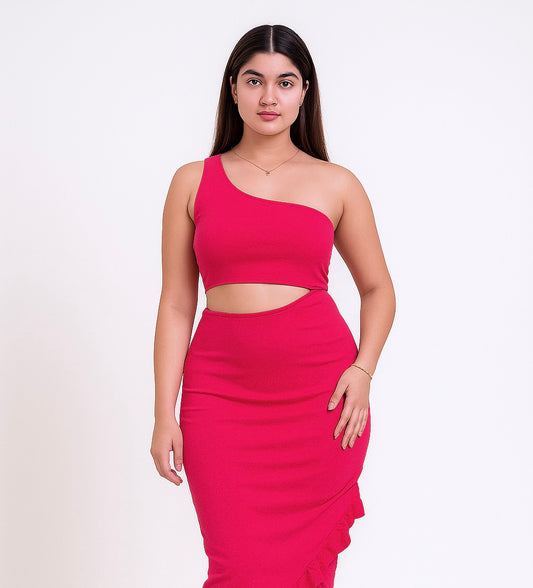 Hot pink dress