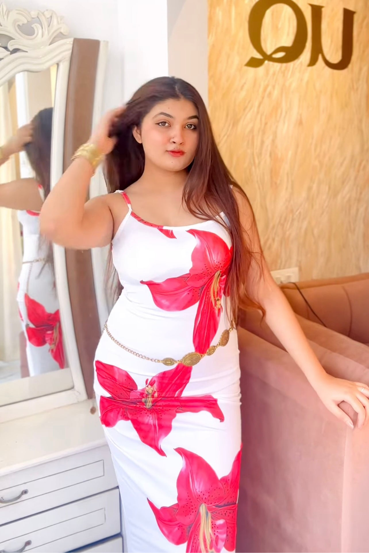 White pool dress