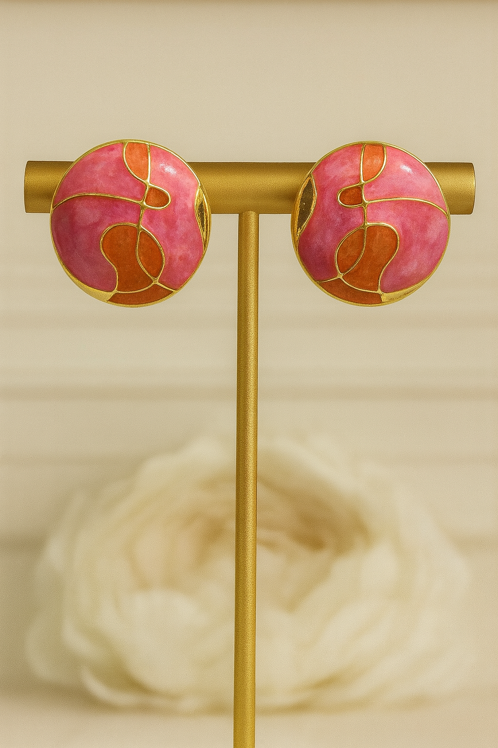 Pink earrings