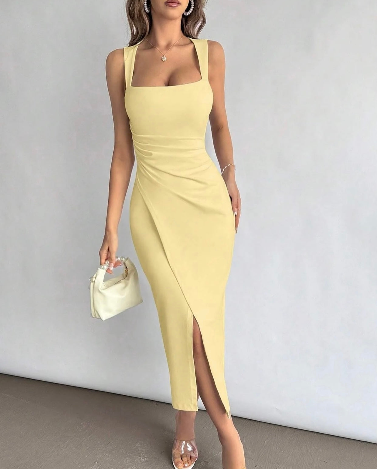 Square neck dress