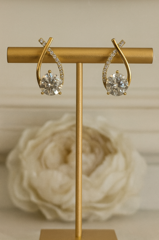 Diamond drop earring