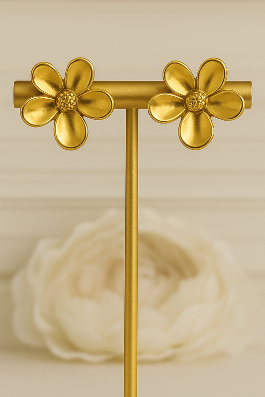 Flower statement earring