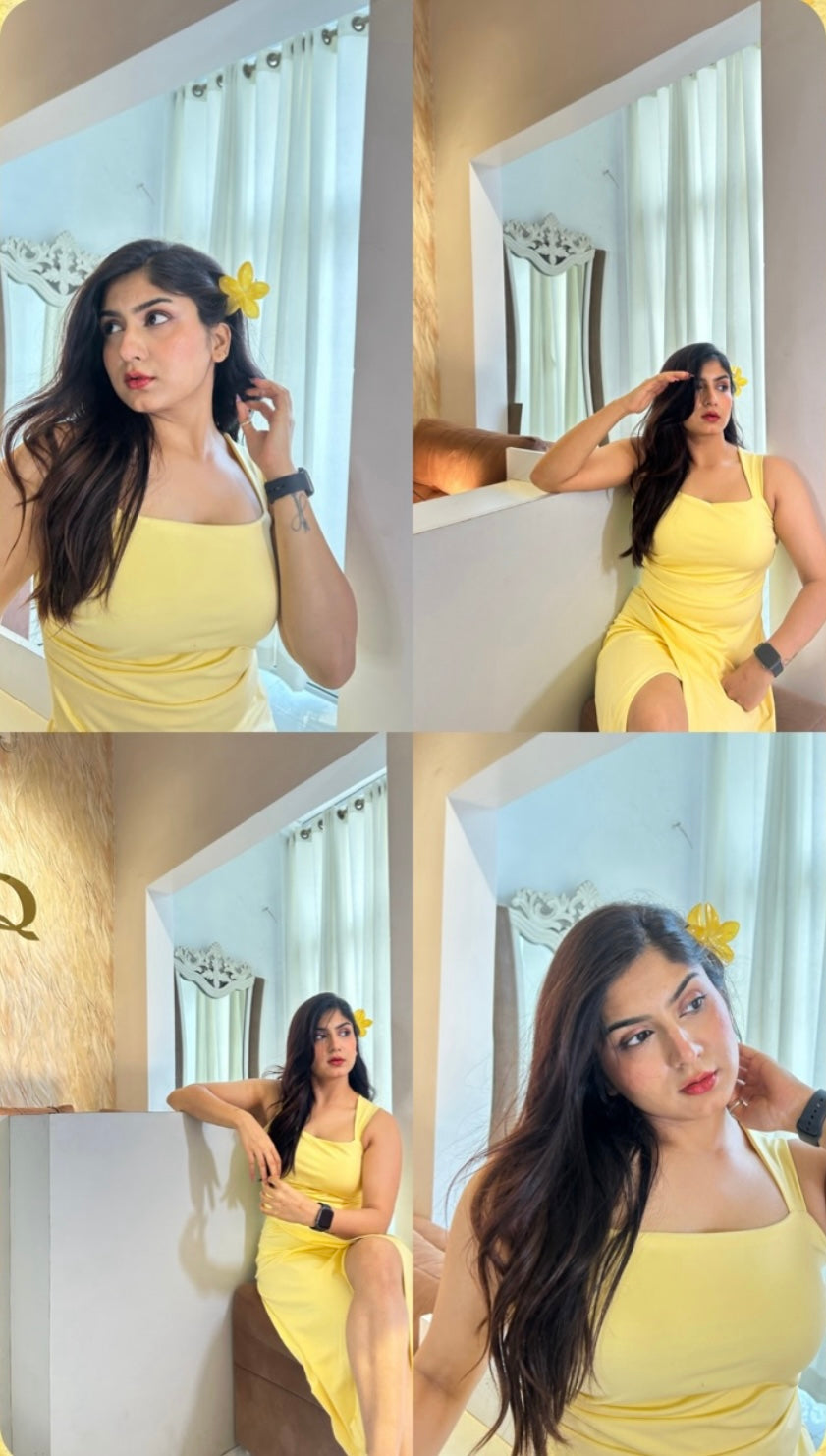 Square neck dress