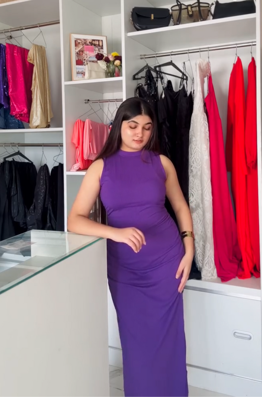 Purple maxi dress