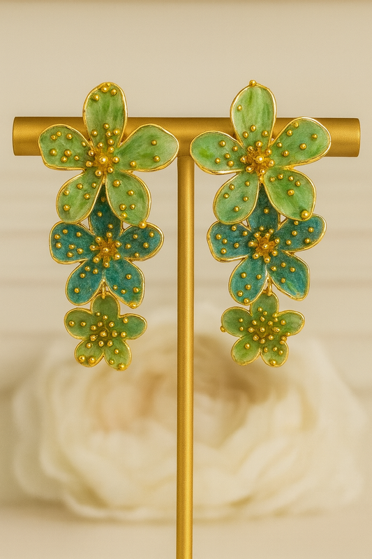 Green earrings