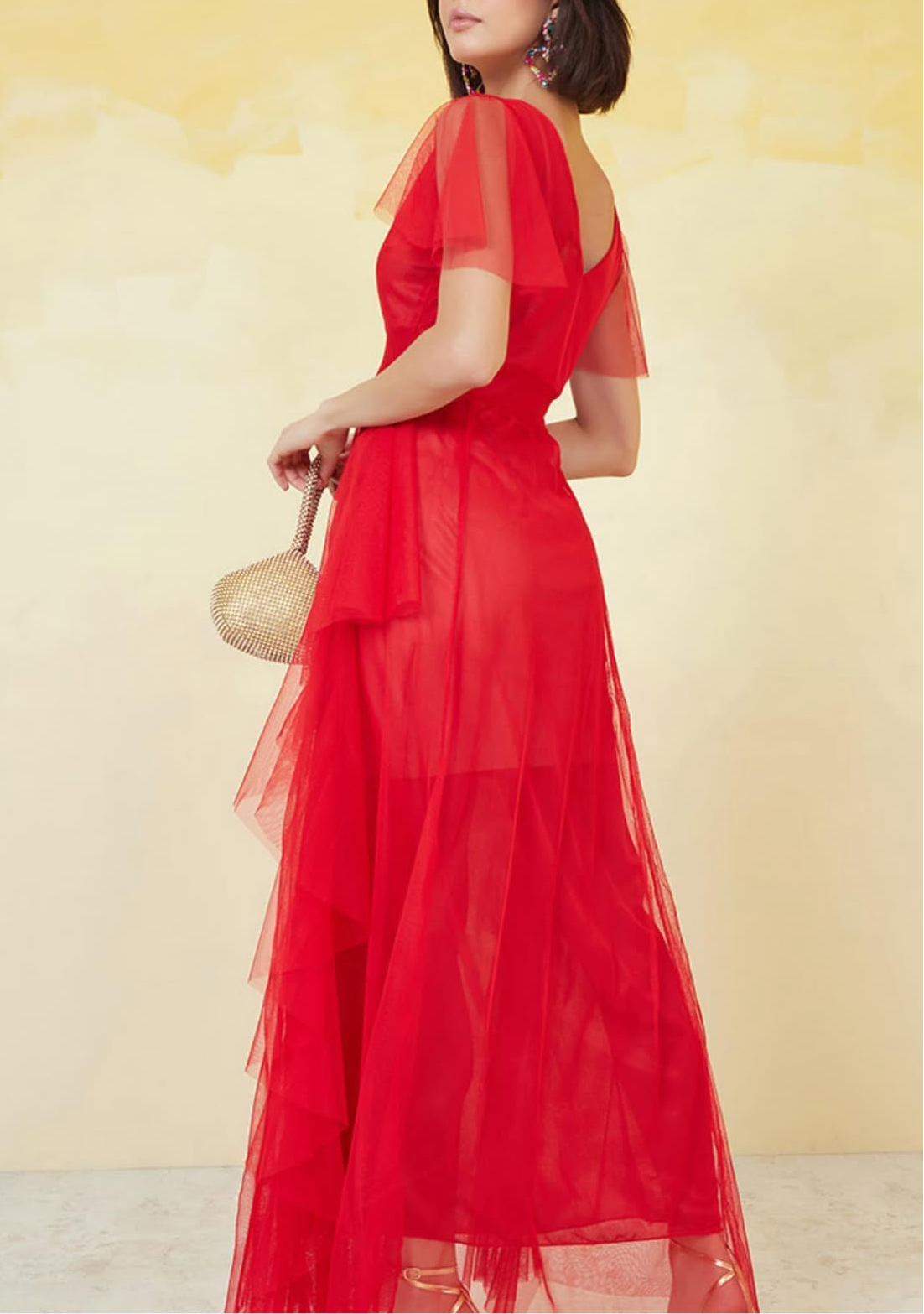 Flared red dress