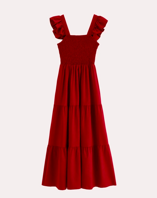 Ruffle sleeved dress
