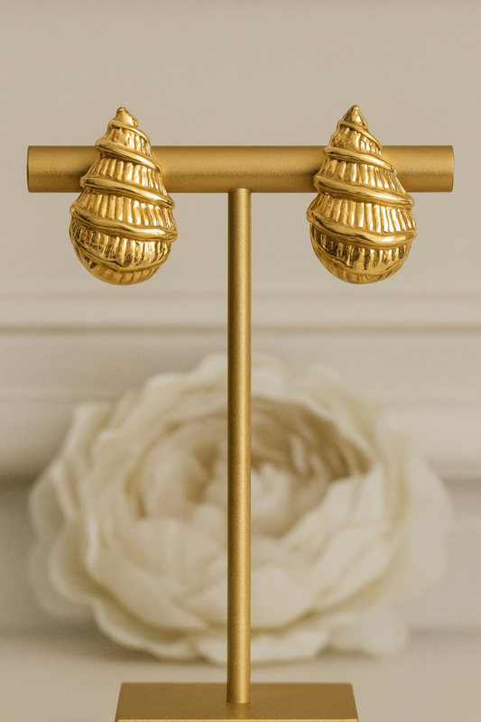 Designed drop earrings