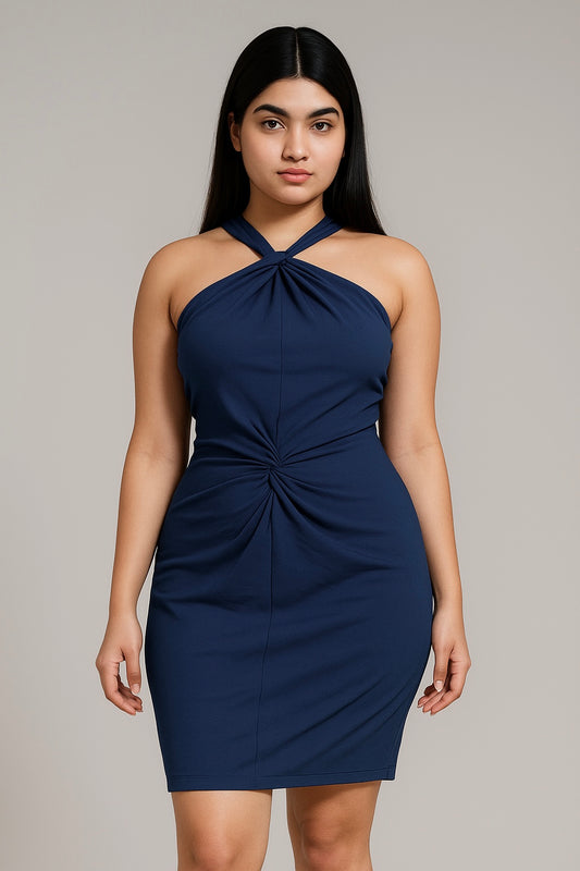 Blue midi dress