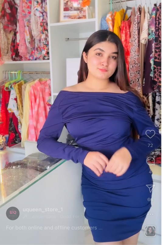Blue mini dress