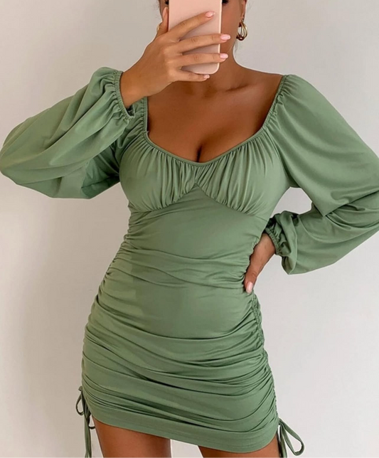 green bodycon dress