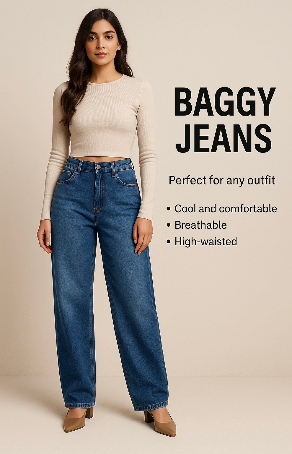 High rise Blue jeans
