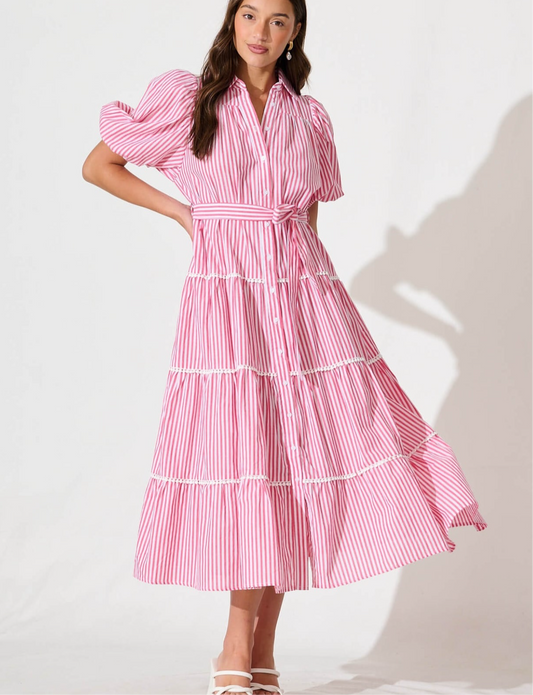 Striped long dress
