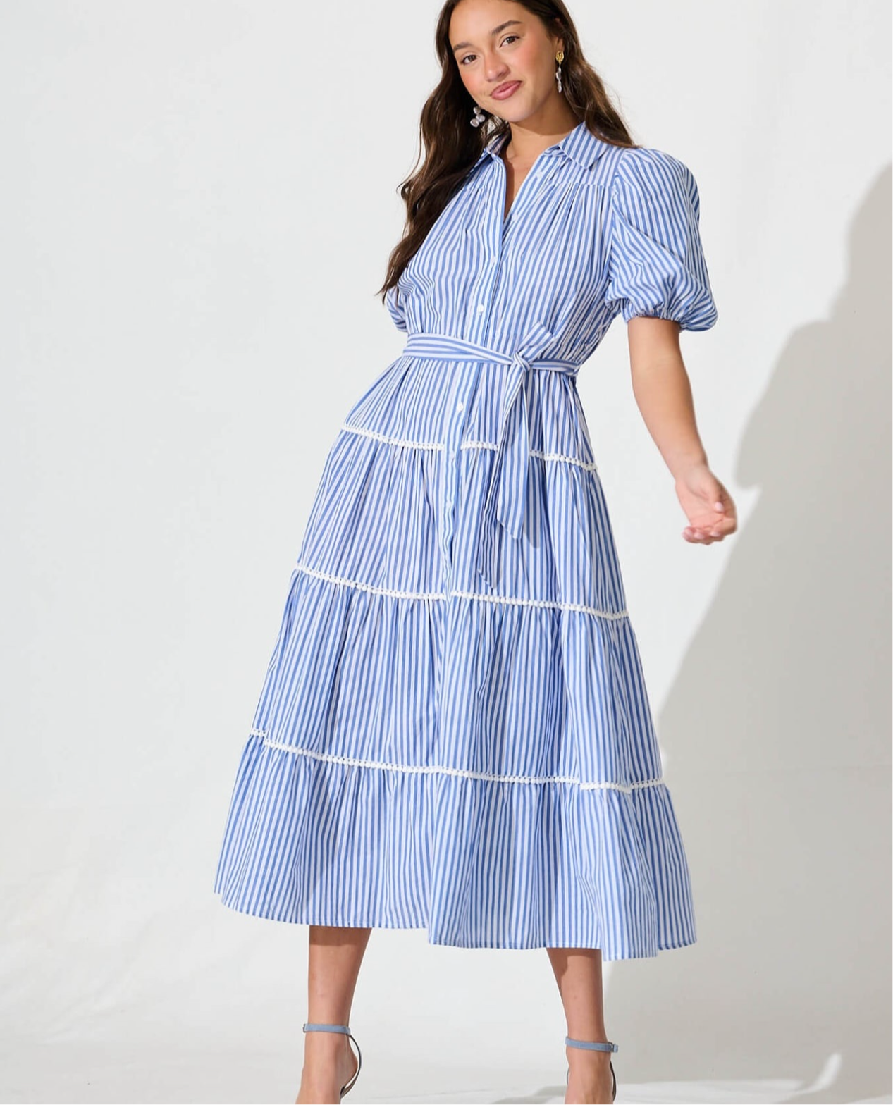 Striped long dress