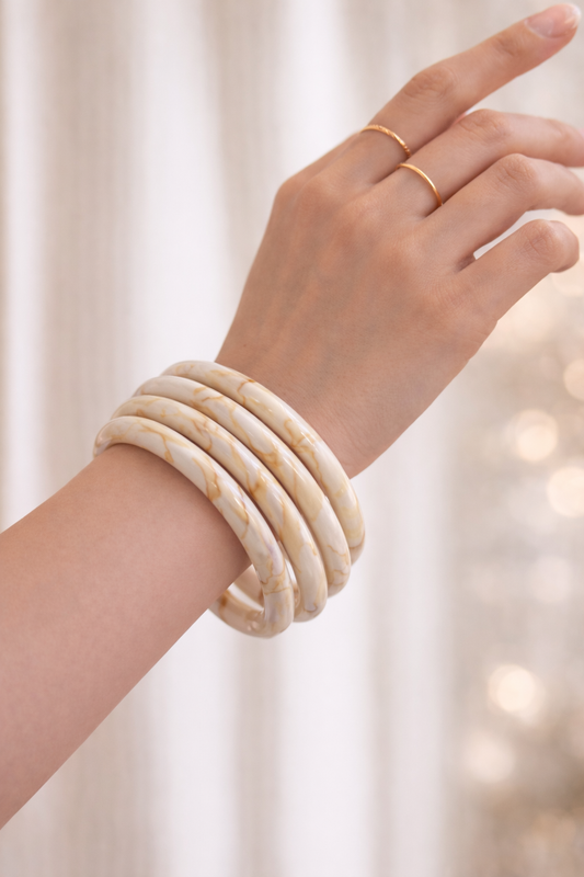Resin bangles (set of 4)