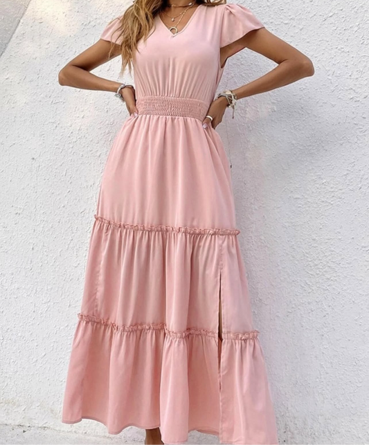 Pink maxi dress