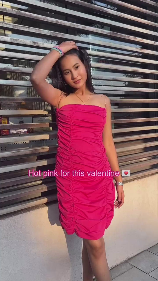 Pink tube dress